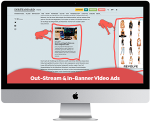 Bild zeigt ein Out-Stream & In-Banner Video Ads Beispiel